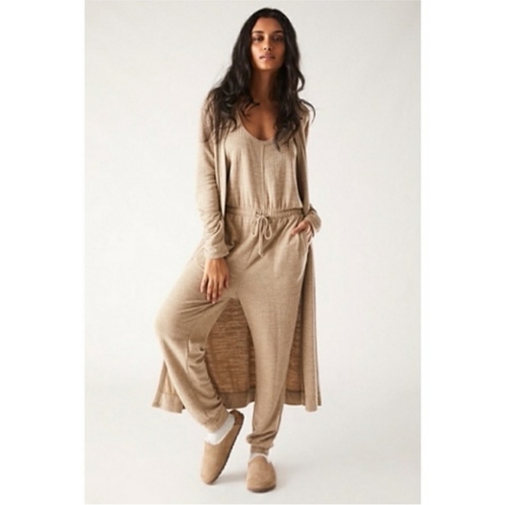 Free People Beach Bicostal Jumpsuit and Cardigan Set